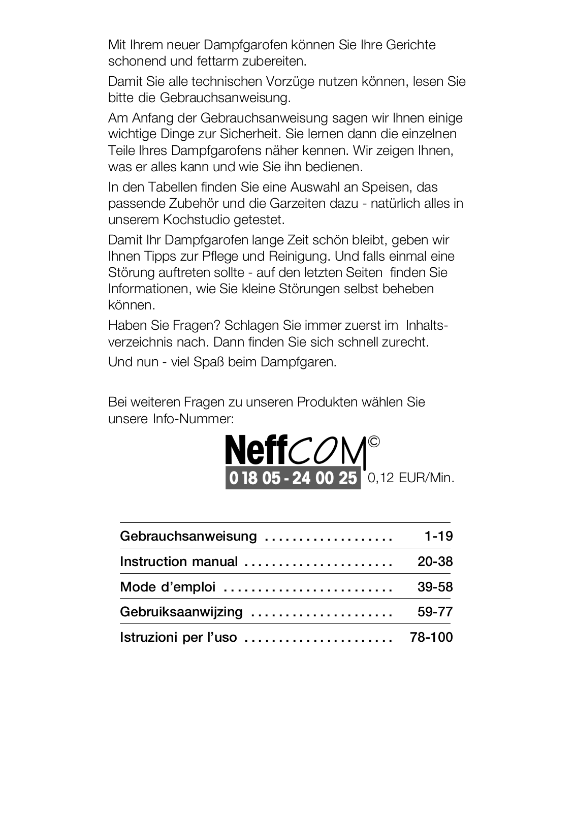 NEFF B8722N1, B8722 User Manual
