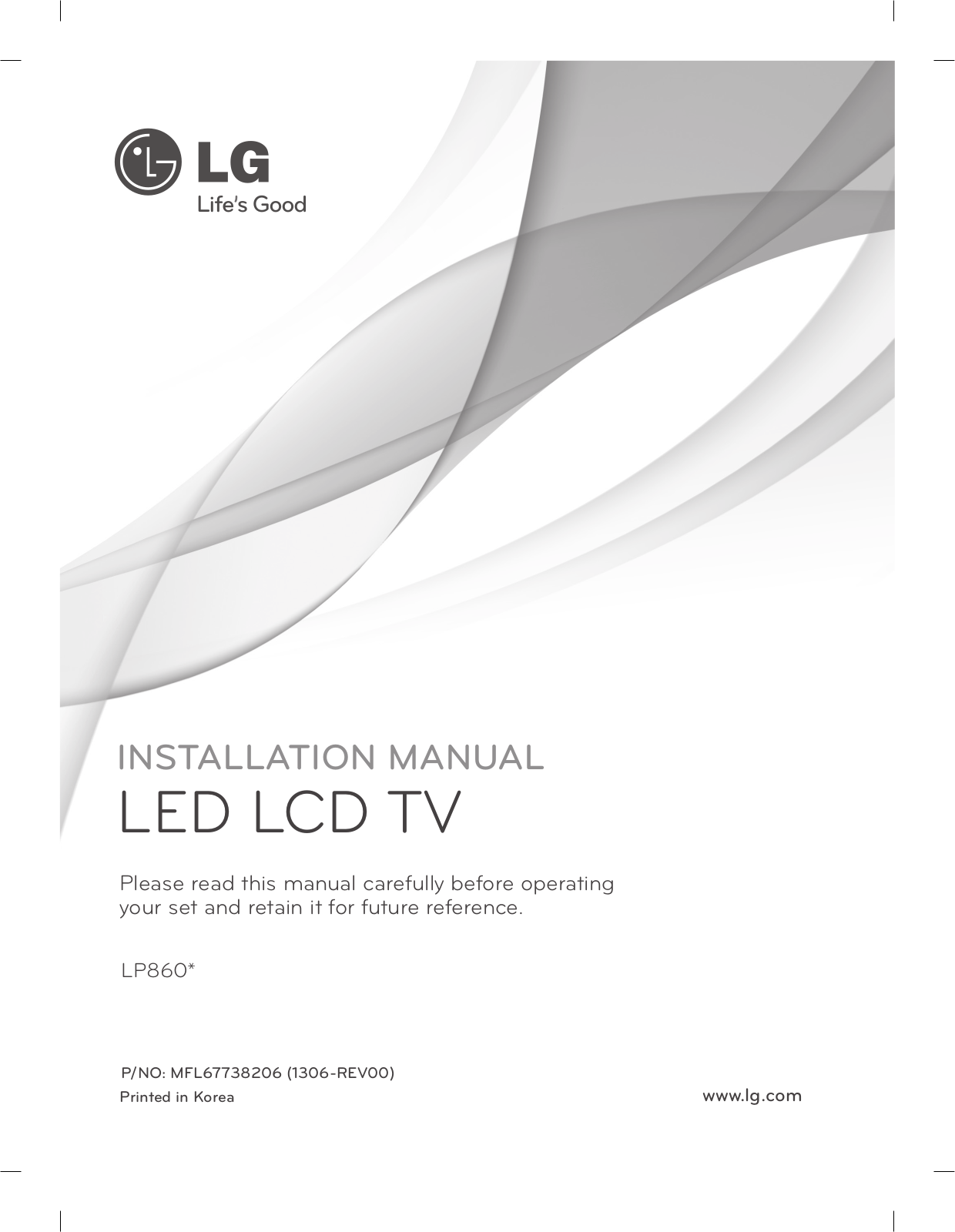 LG 42LP860H INSTALLATION MANUAL