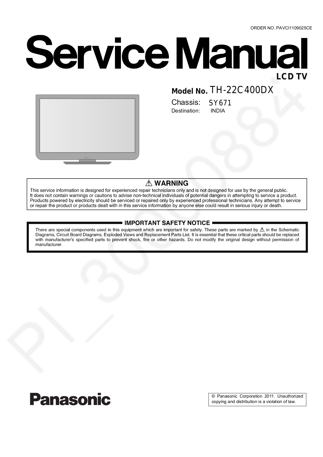 Panasonic TH-22C400DX Schematic