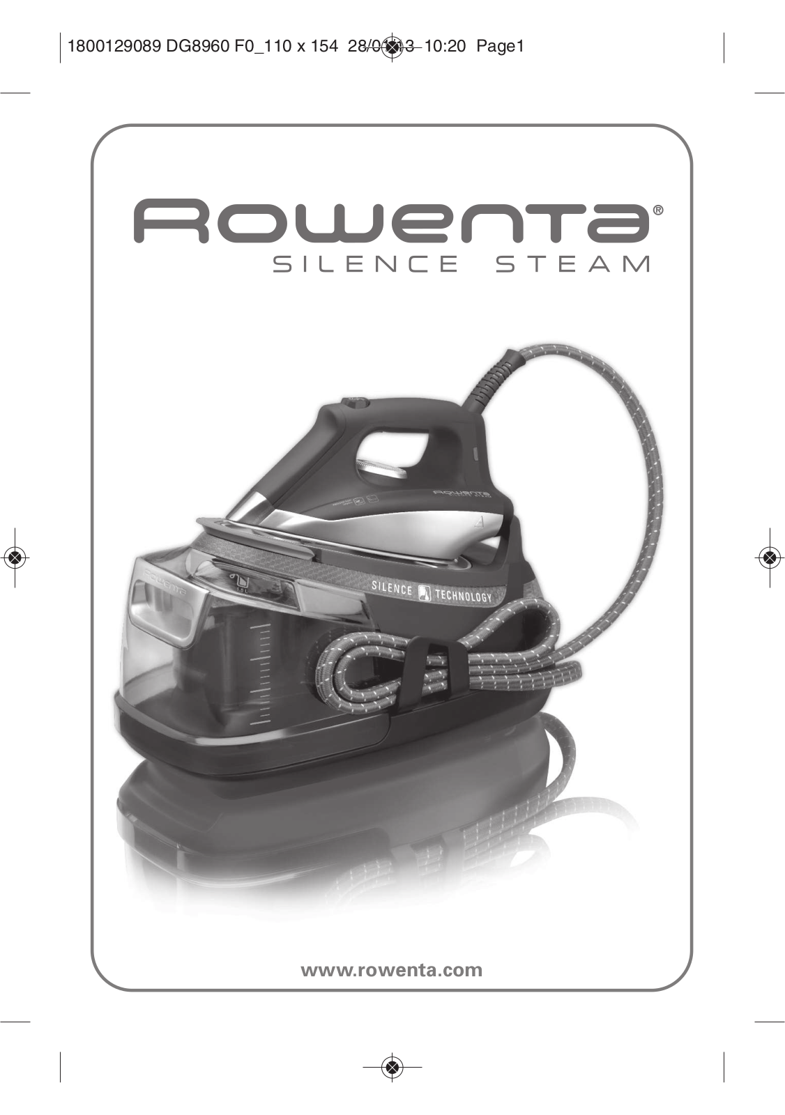 Rowenta DG8960 User manual