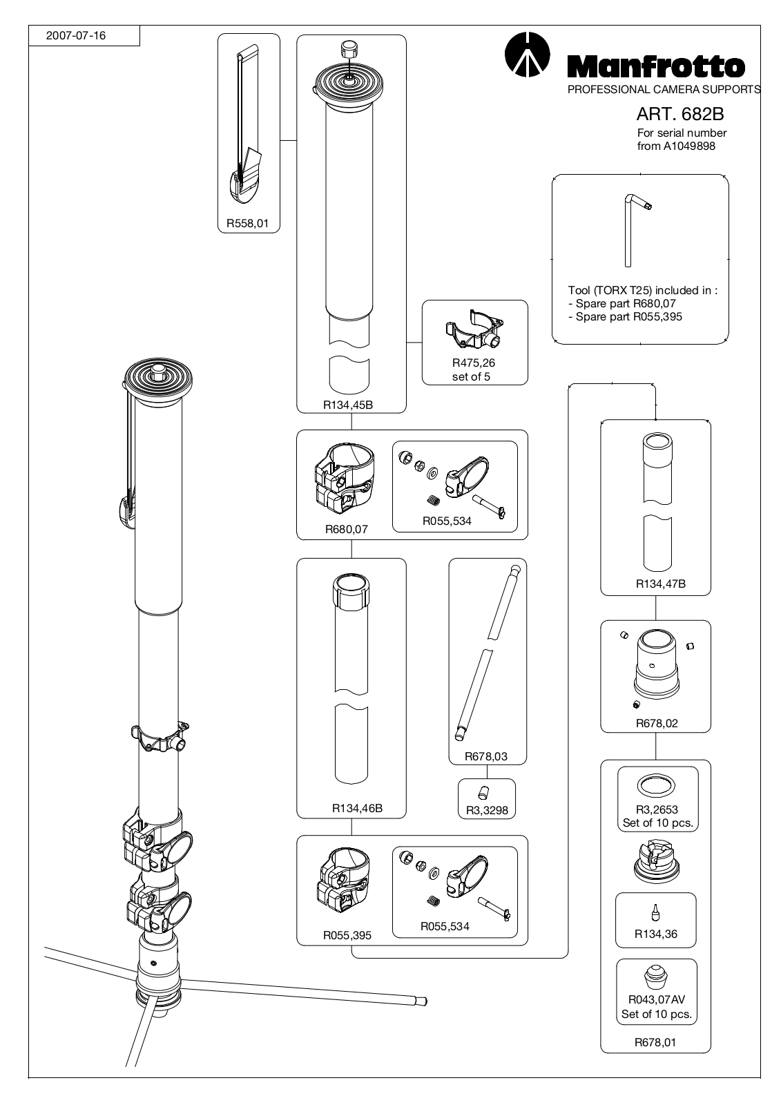 Manfrotto R055.534 User Manual