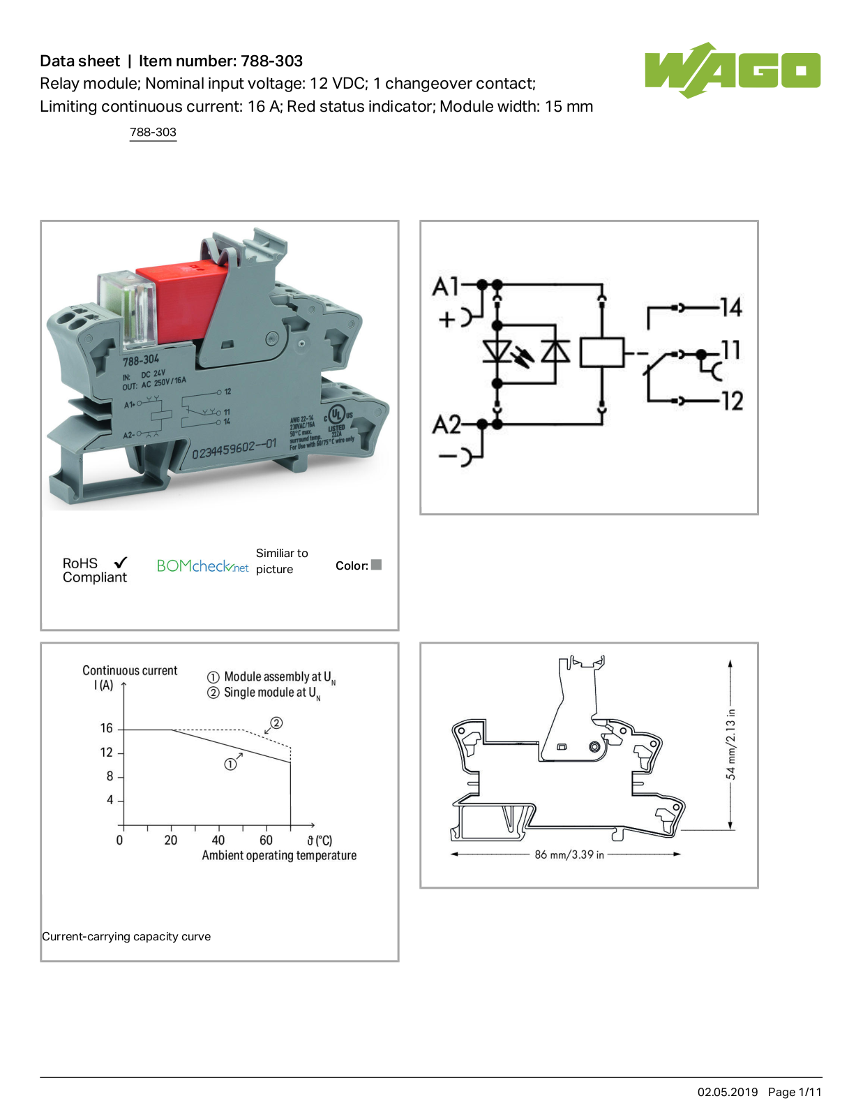 Wago 788-303 Data Sheet