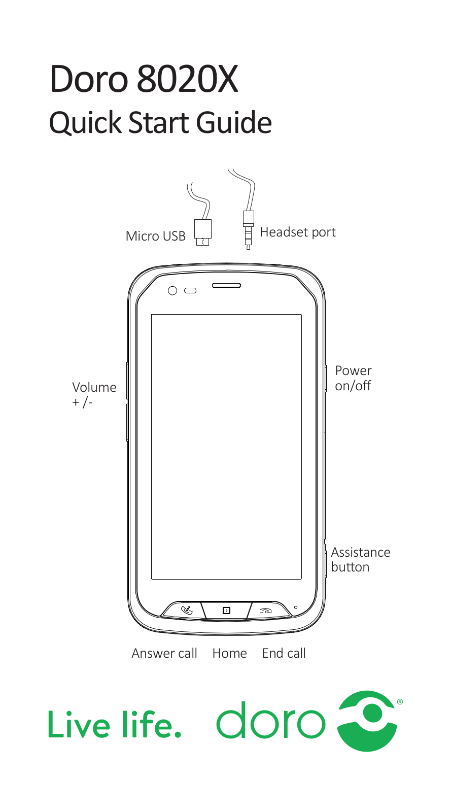 Doro 8020X Quick Start Guide