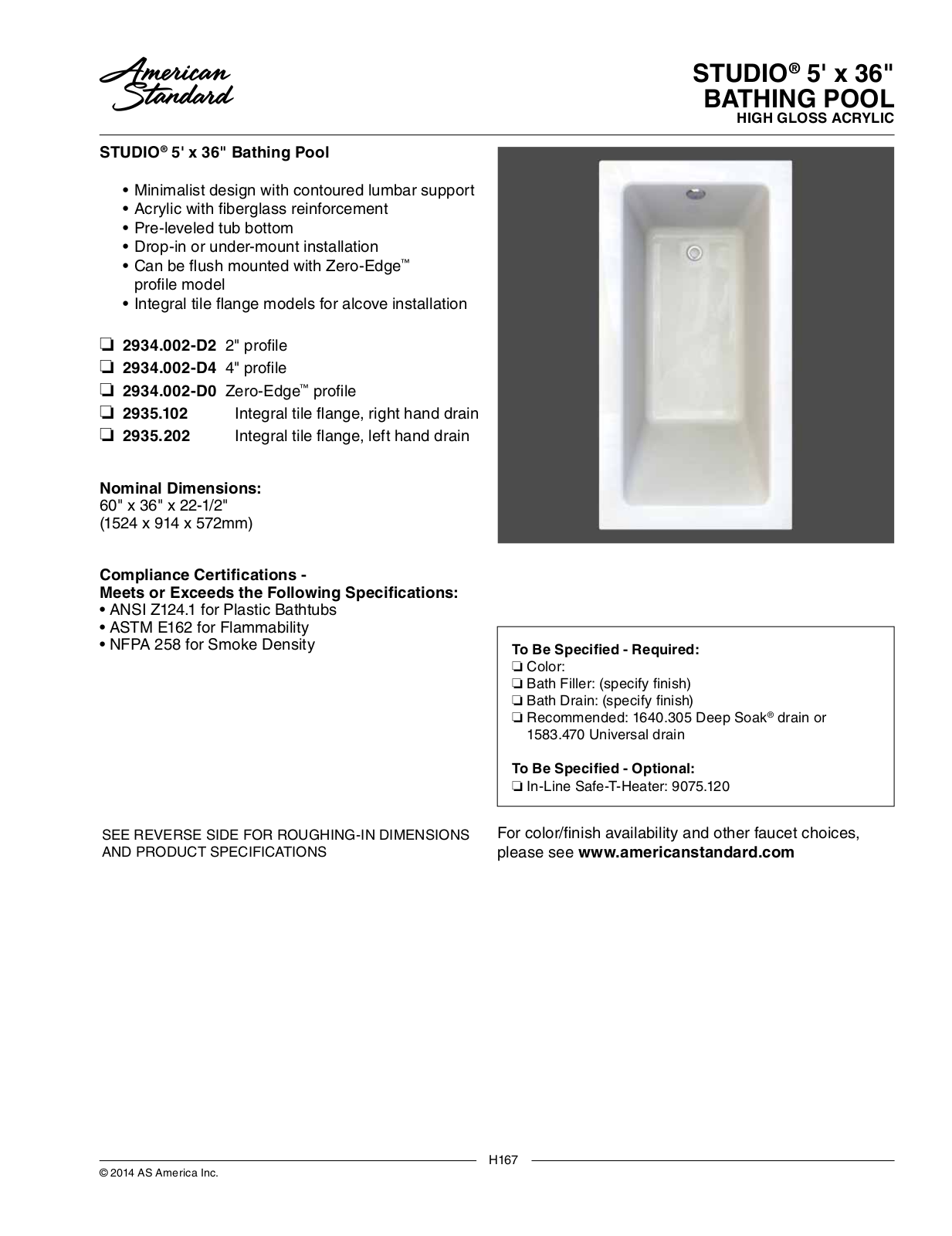 American Standard ASD9446 Specifications - ManualMachine.com