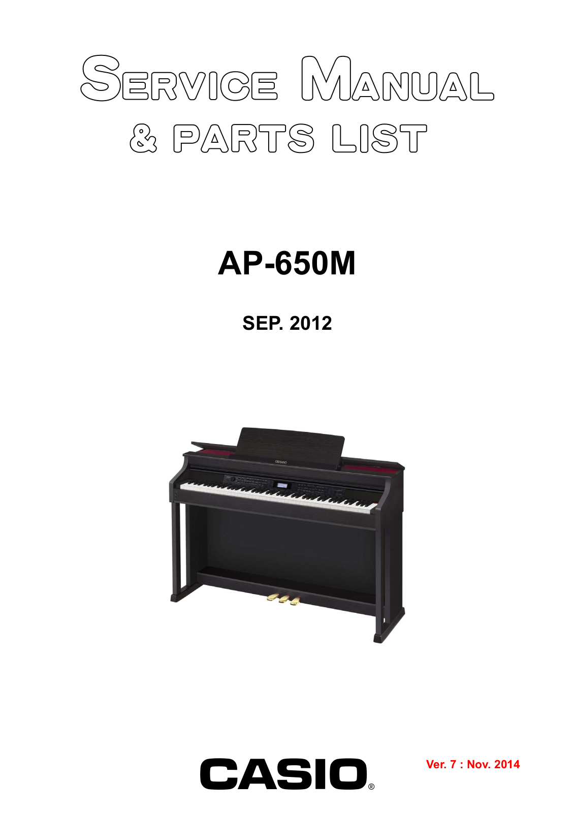 casio AP-650M Service Manual