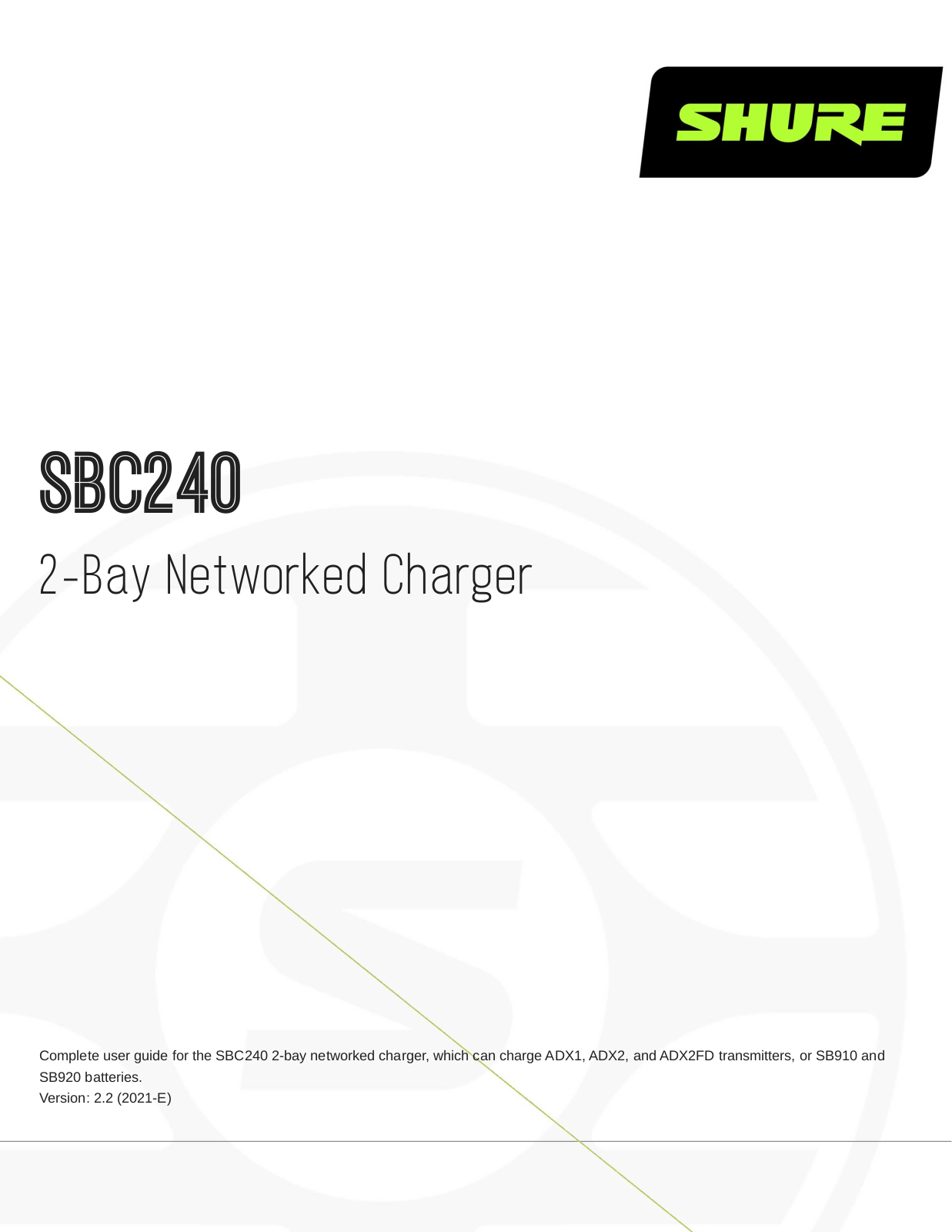 Shure SBC240-US User Guide - ManualMachine.com