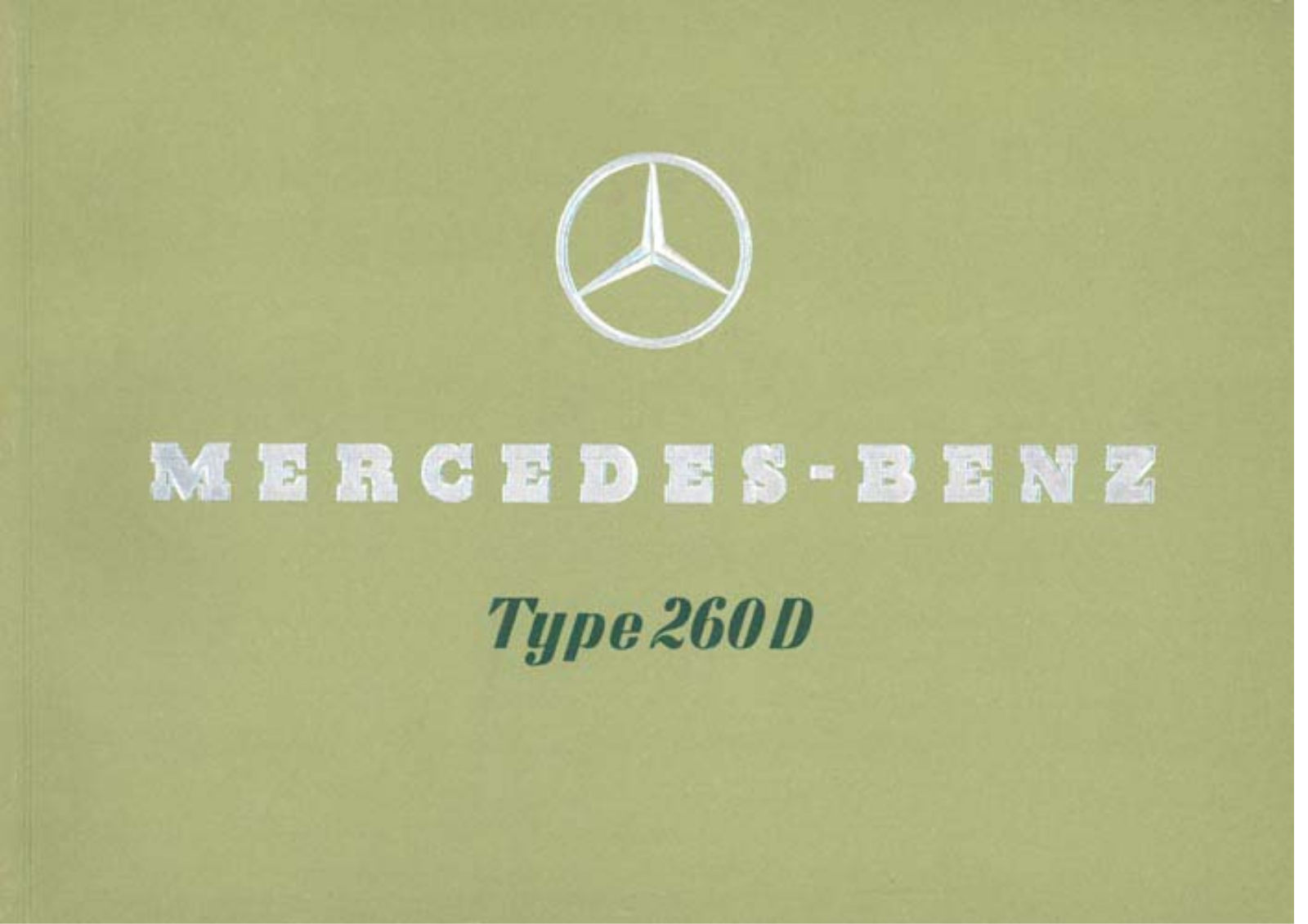 Mercedes 260 1936 User Manual