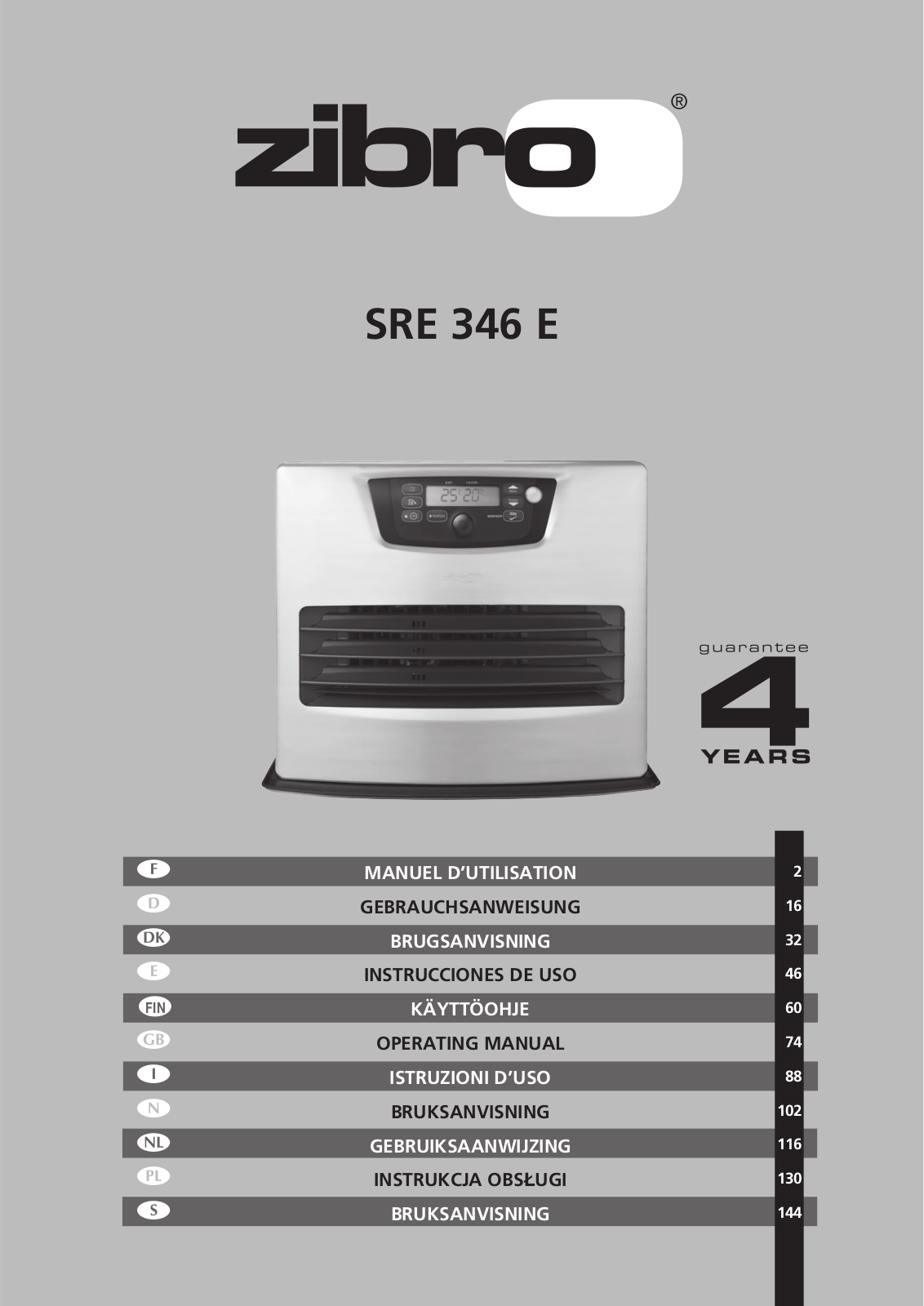 ZIBRO SRE 346 E User Manual