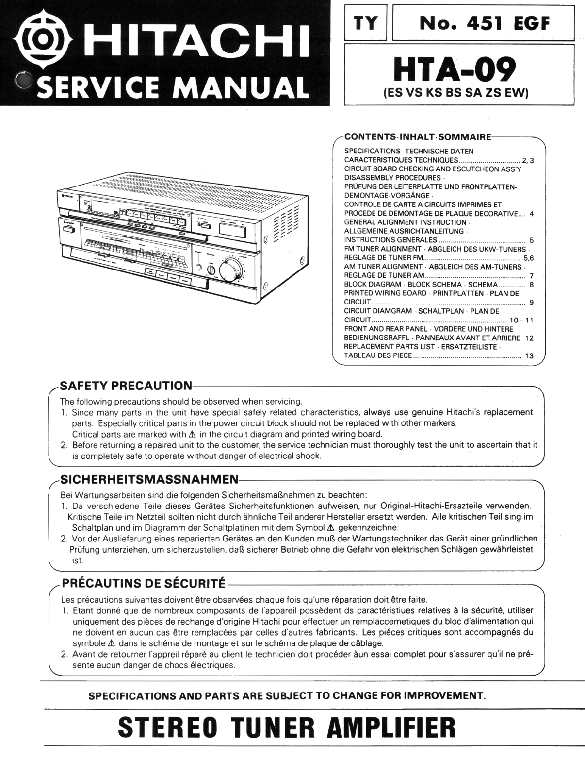 Hitachi HT-A09 Schematic