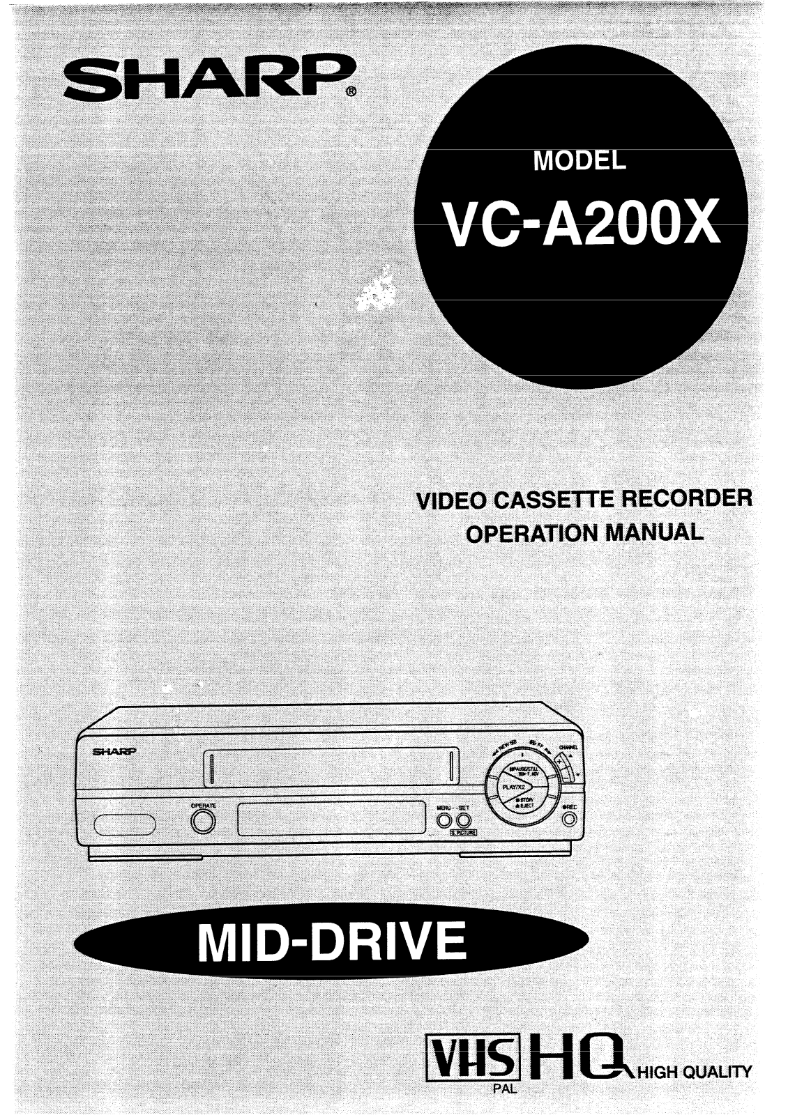 Sharp VC-A200X Operation Manual - ManualMachine.com