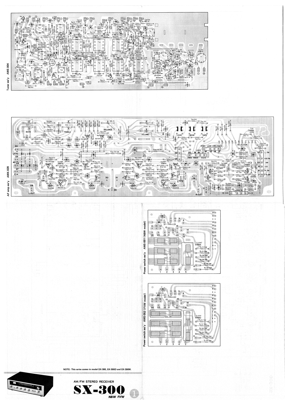 Pioneer SX-300, SX-300D, SX-300W Service Manual