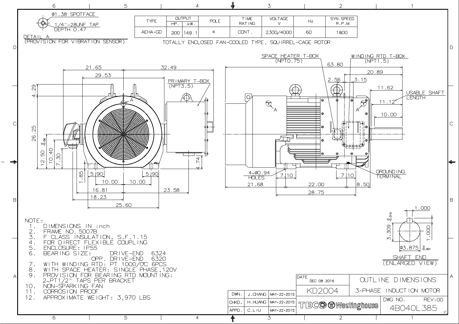 Teco KD2004 Reference Drawing