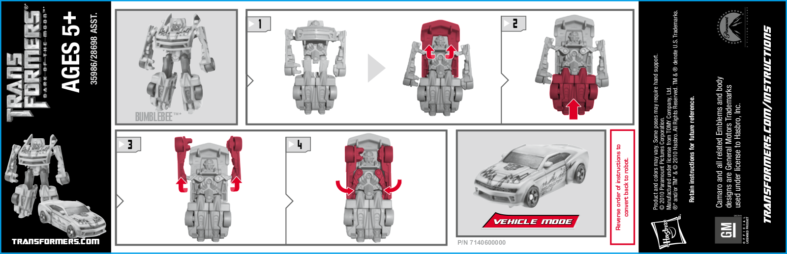 HASBRO TRANSFORMERS Legion Class Bolt BUMBLEBEE User Manual