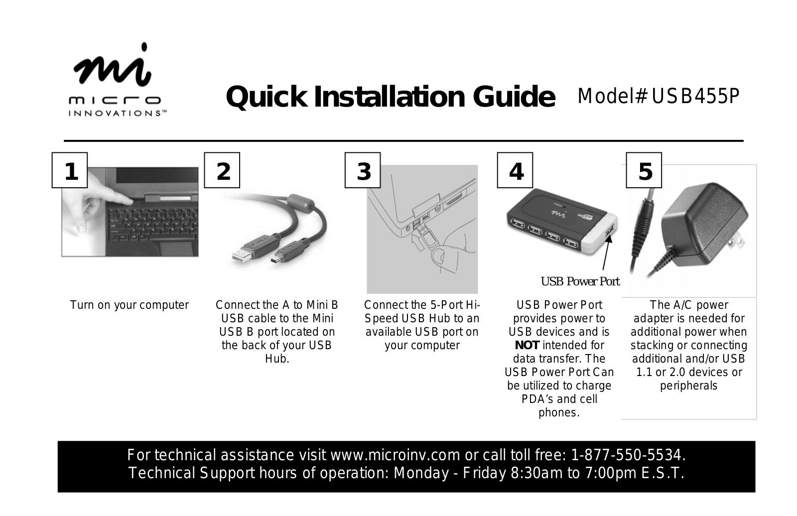 Micro Innovations USB455P User Manual