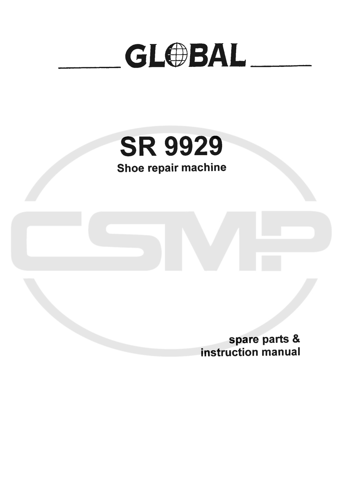 Global SR-9929 Parts Book