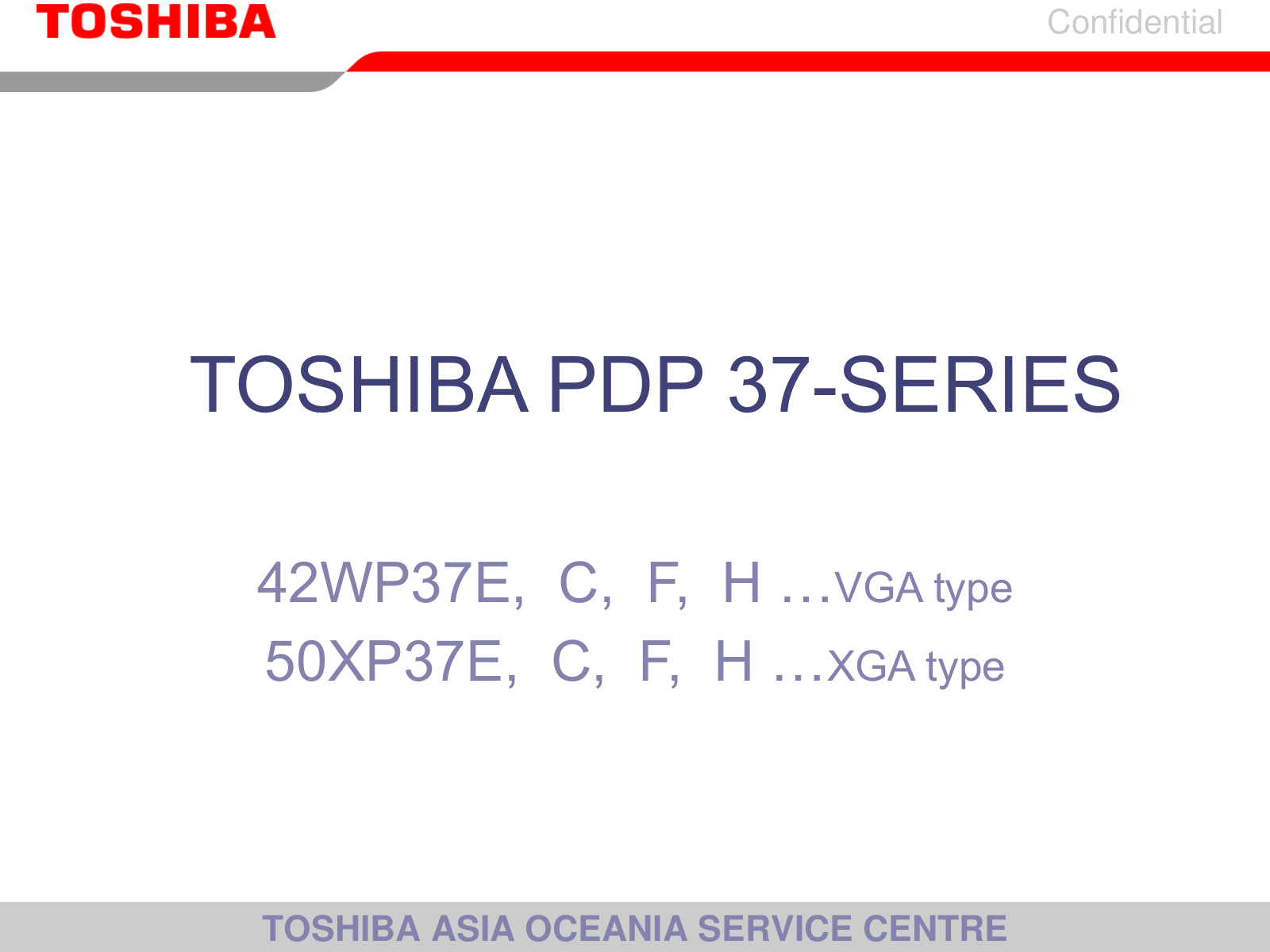 Toshiba PDP-37 Schematic