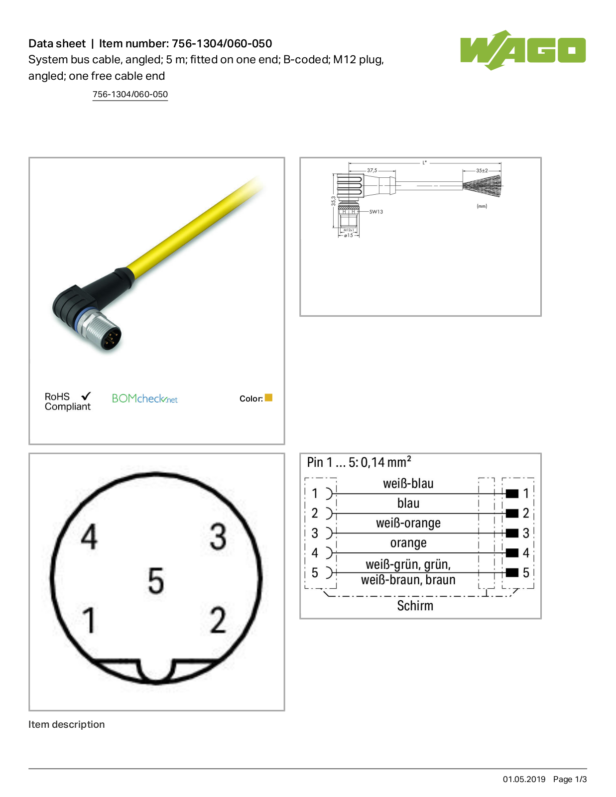 Wago 756-1304/060-050 Data Sheet