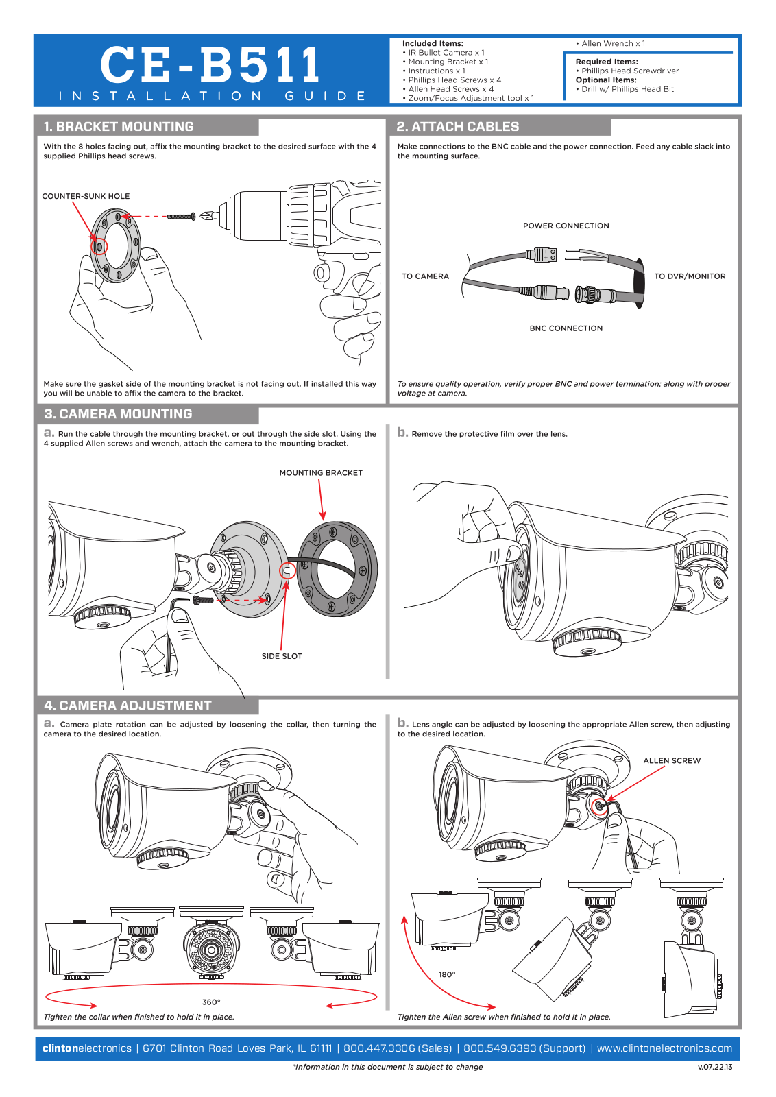 Clinton Electronics CE-B511 User Manual