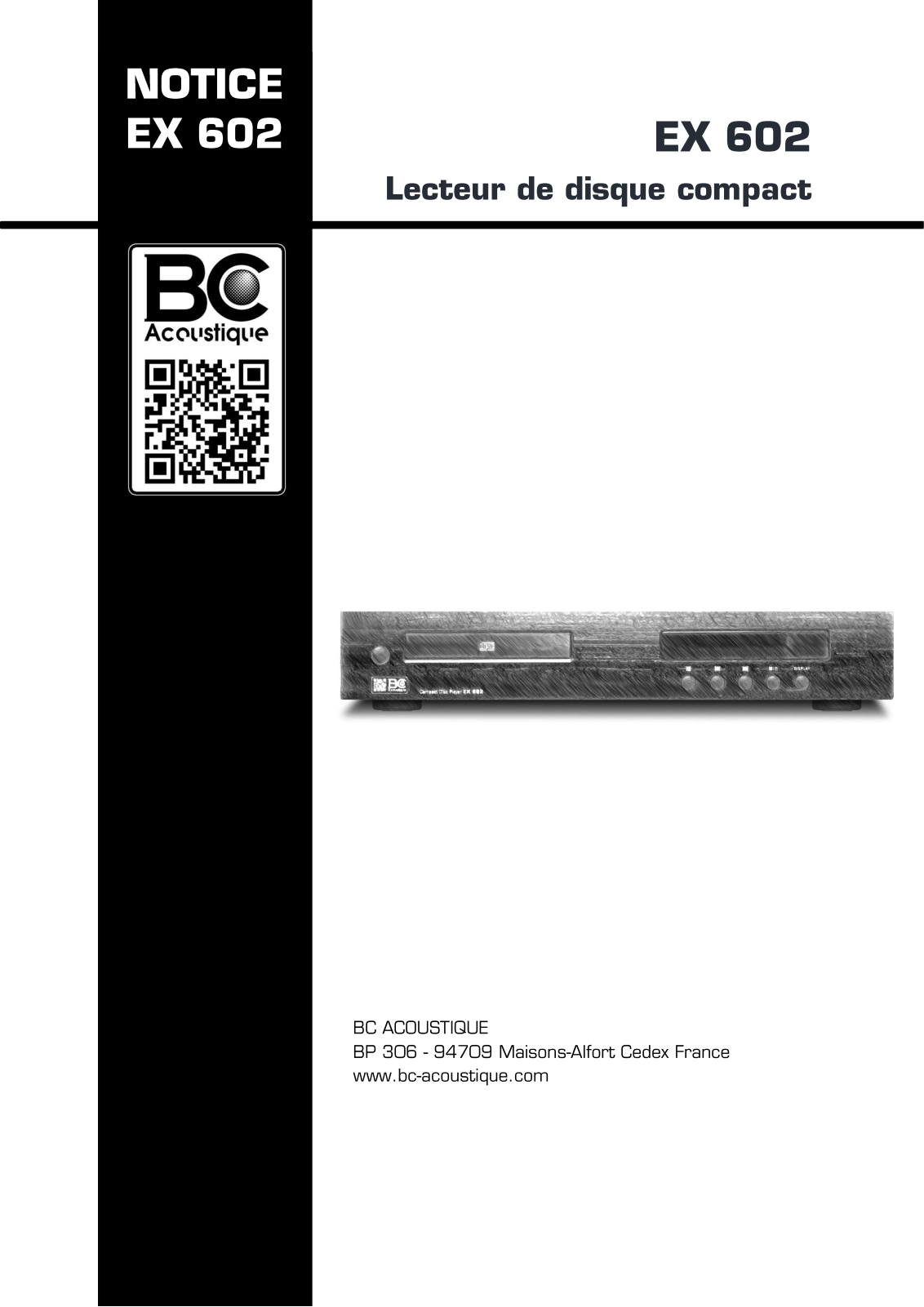 BC ACOUSTIQUE EX622B, EX622S User Manual