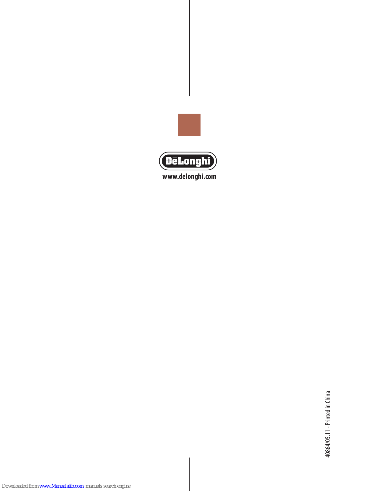 DeLonghi DEs02 series Instructions For Use Manual