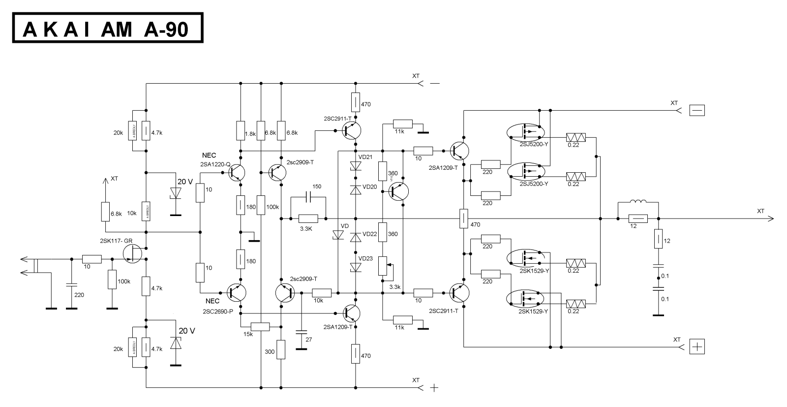 AKAI AM A-90 Service Manual