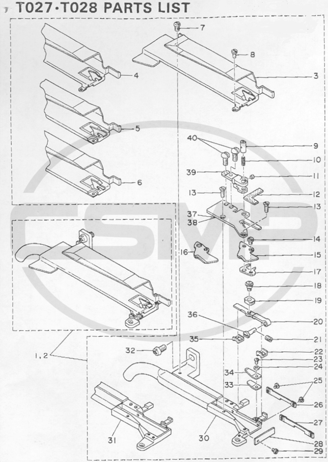 Juki T027, T028 Parts Book