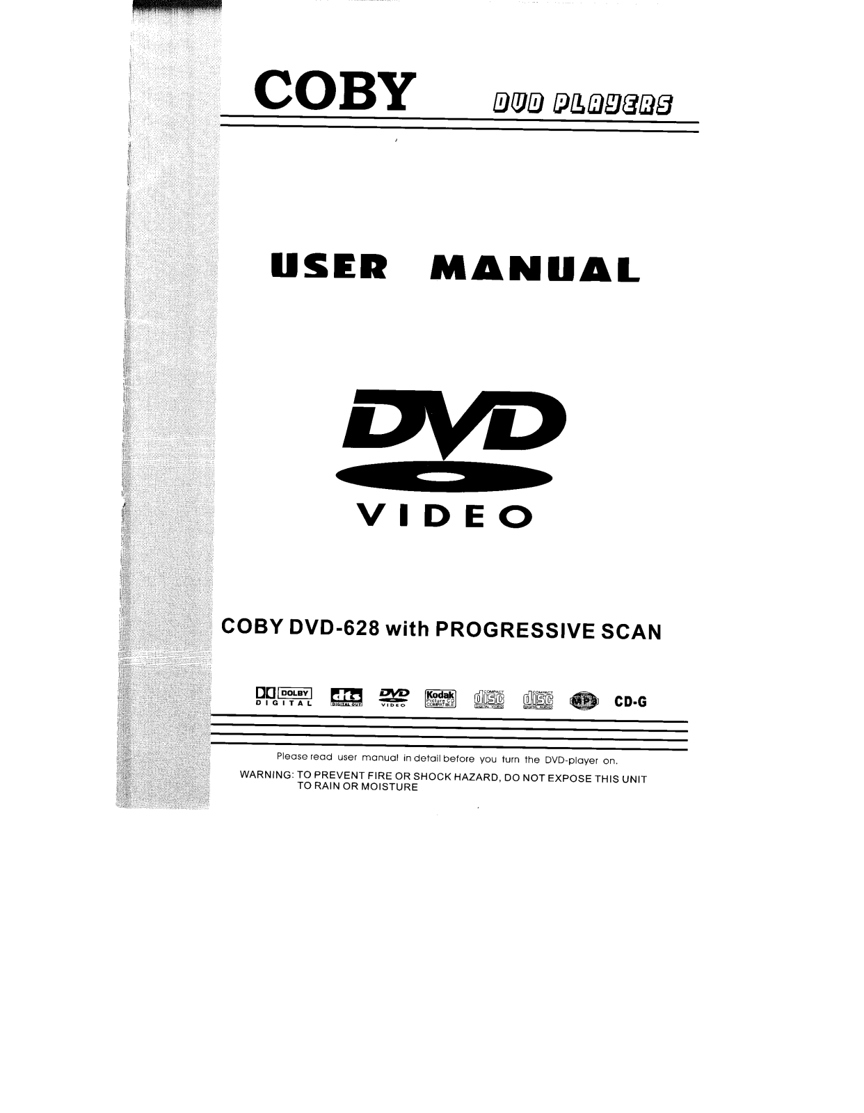 COBY electronic DVD628 User Manual