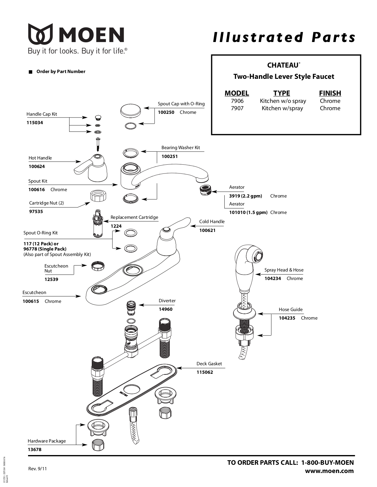 Moen MOE3940 Exploded Parts - ManualMachine.com