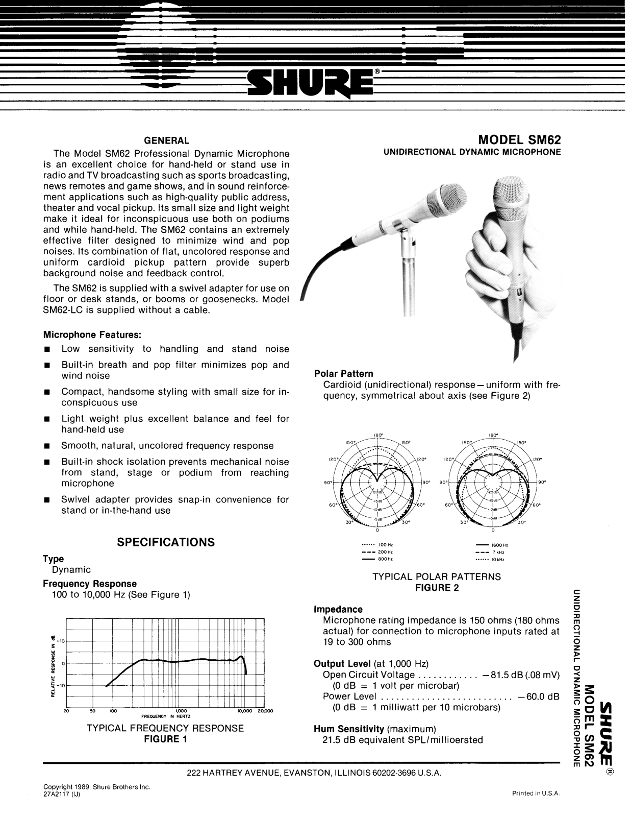 Shure SM62 User Guide