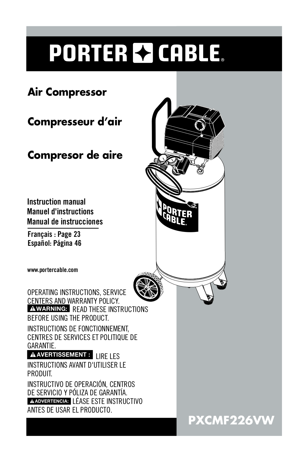 Porter-cable PXCMF226VW User Manual