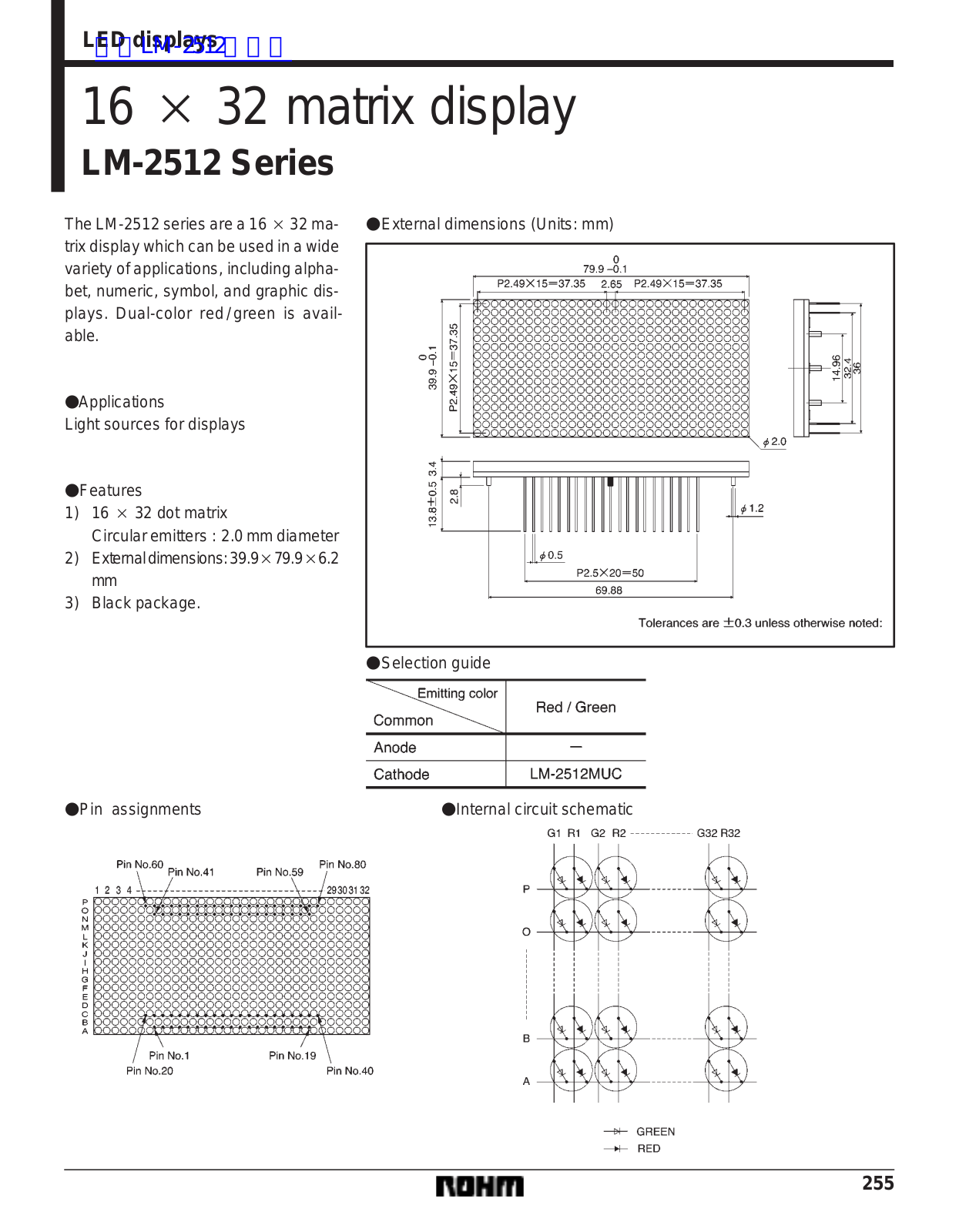 ROHM LM-2512 Technical data