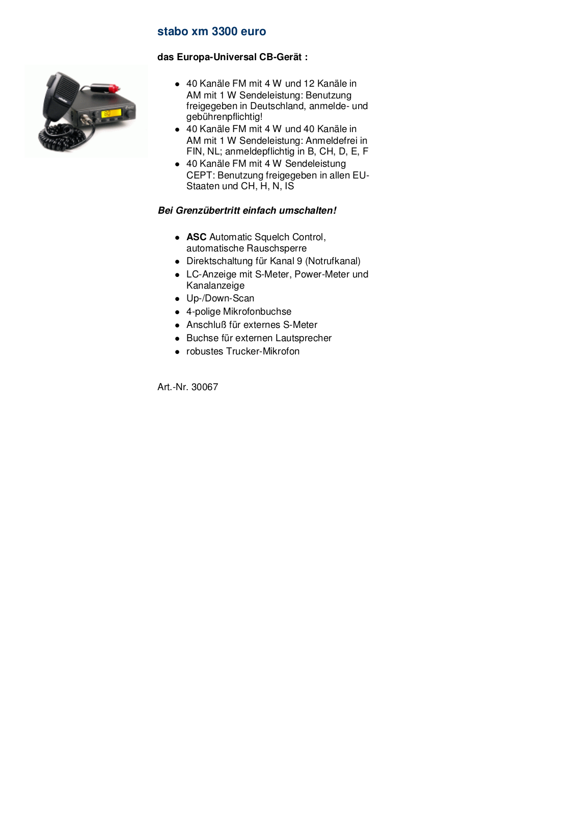 stabo xm 3300 User Manual