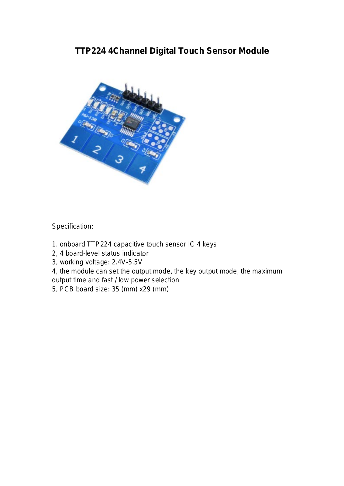 Datasheet DEBO TOUCH 4CH Datasheet (FREI) - ManualMachine.com
