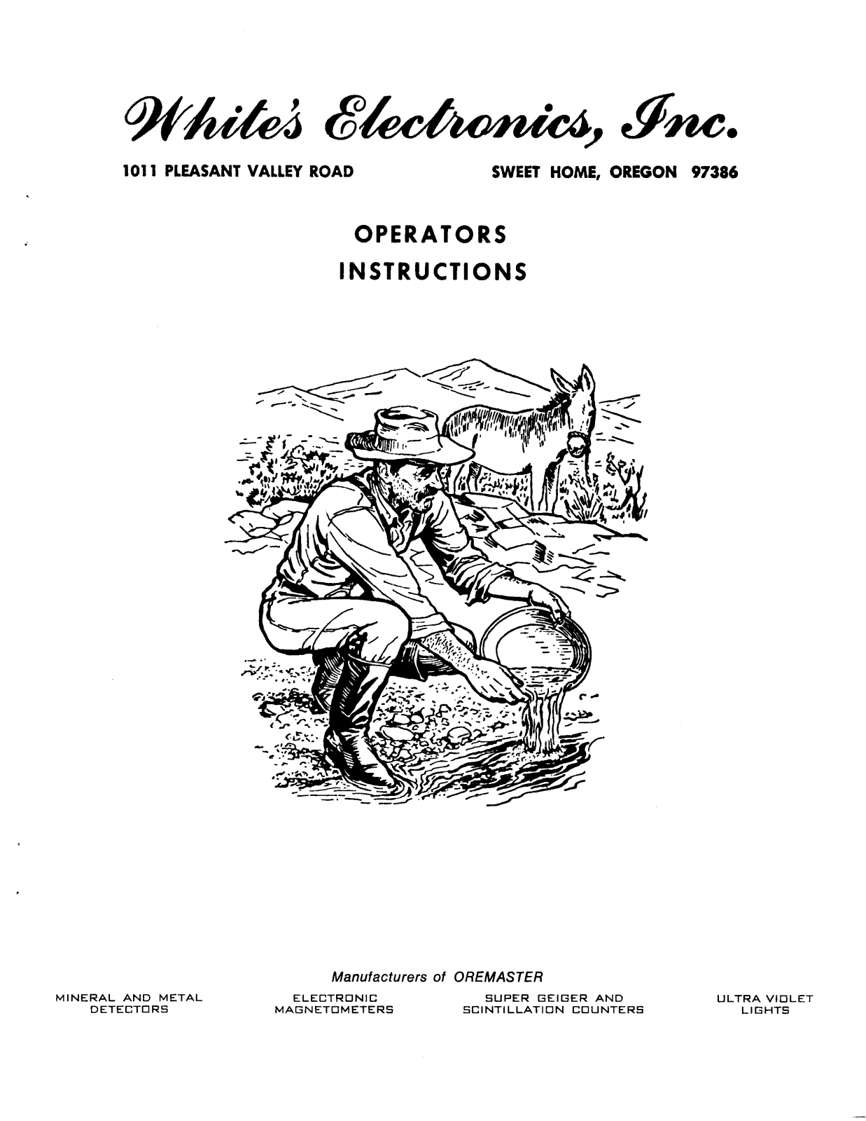 Whites Electronics LAWMAN L-4 User Manual