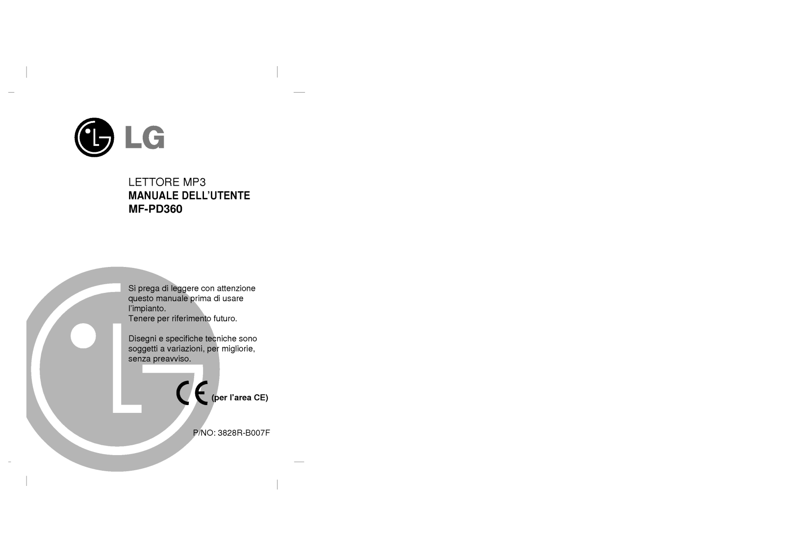 Lg MF-PD360 user Manual