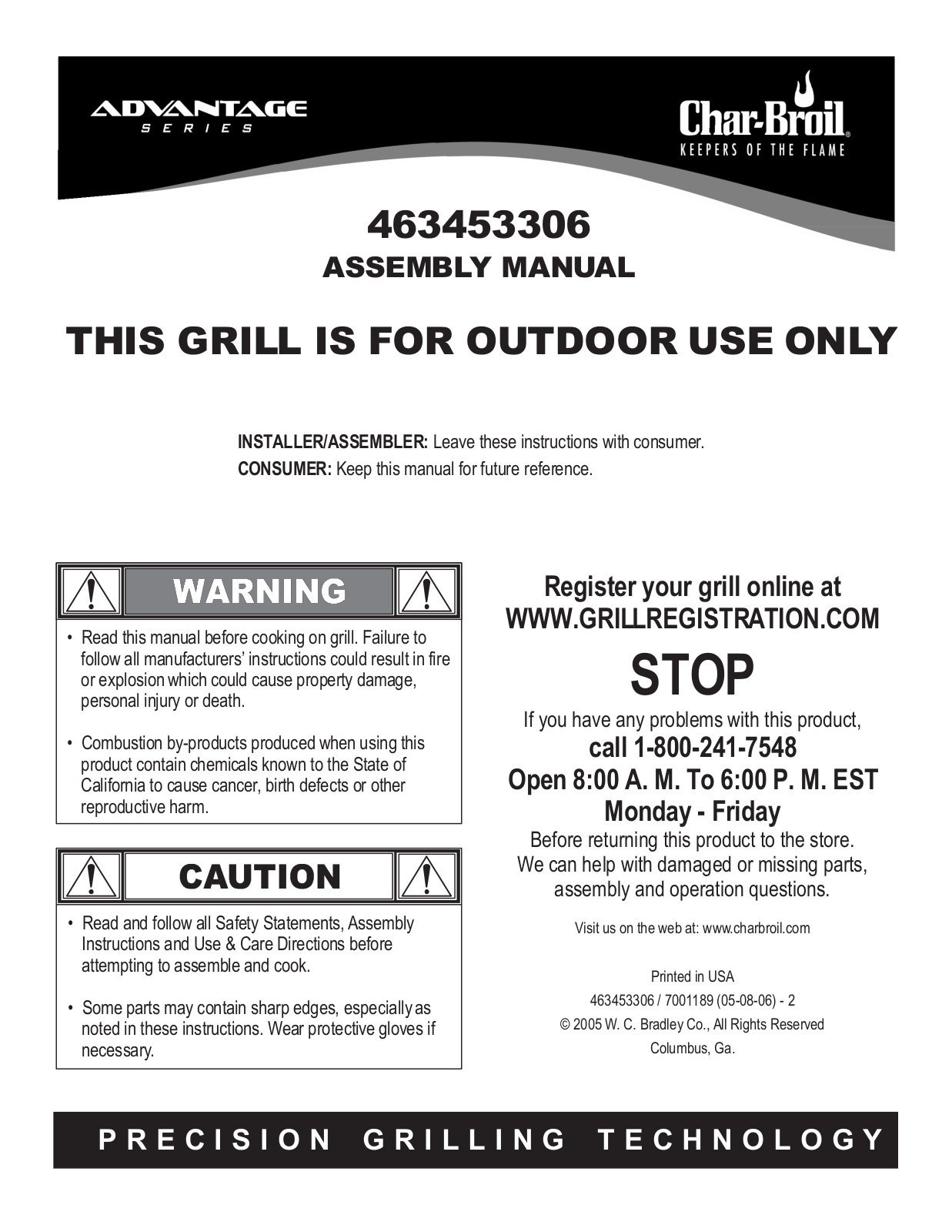 Charbroil 463453306 Owner's Manual