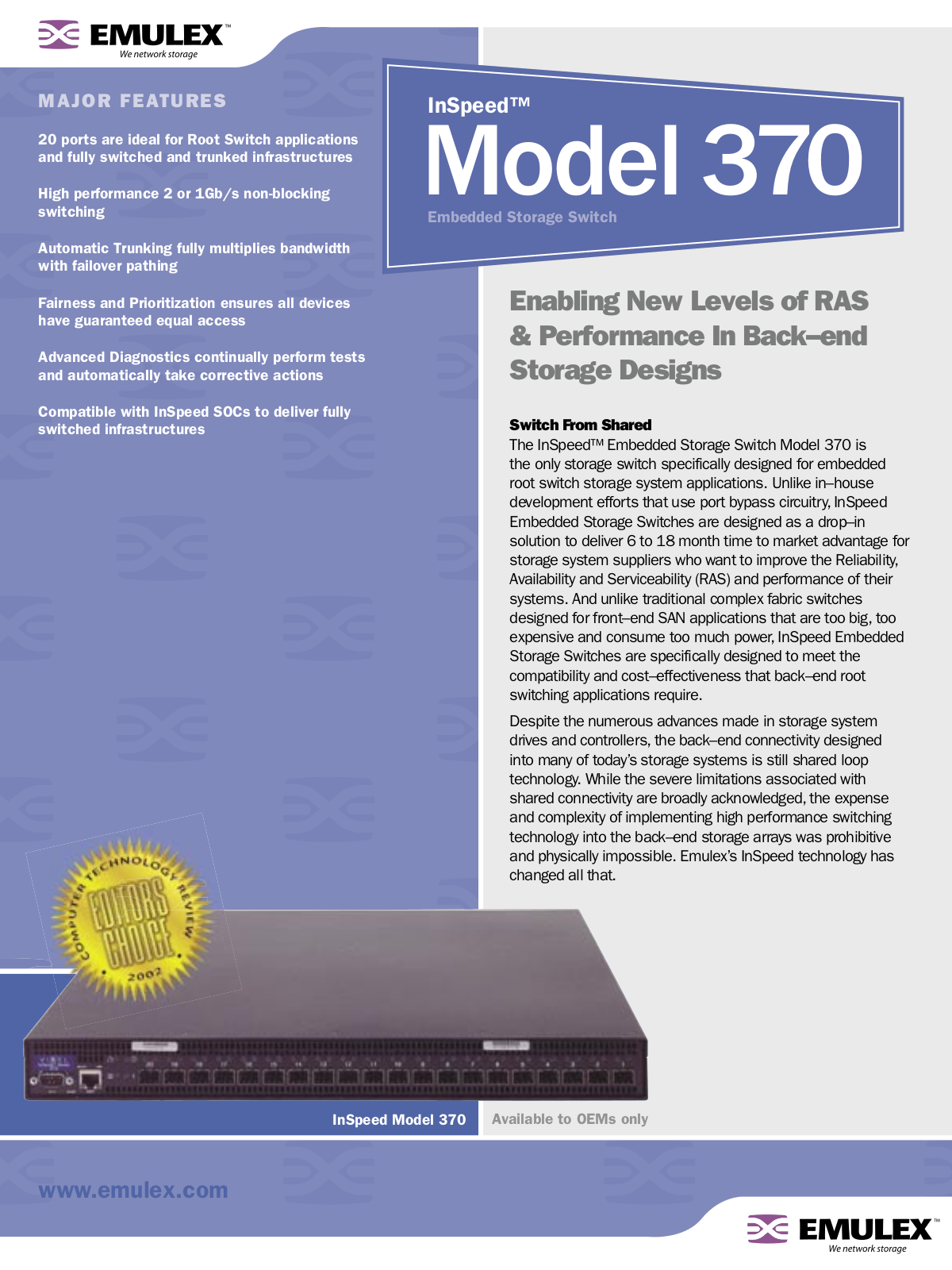 Emulex 370 User Manual