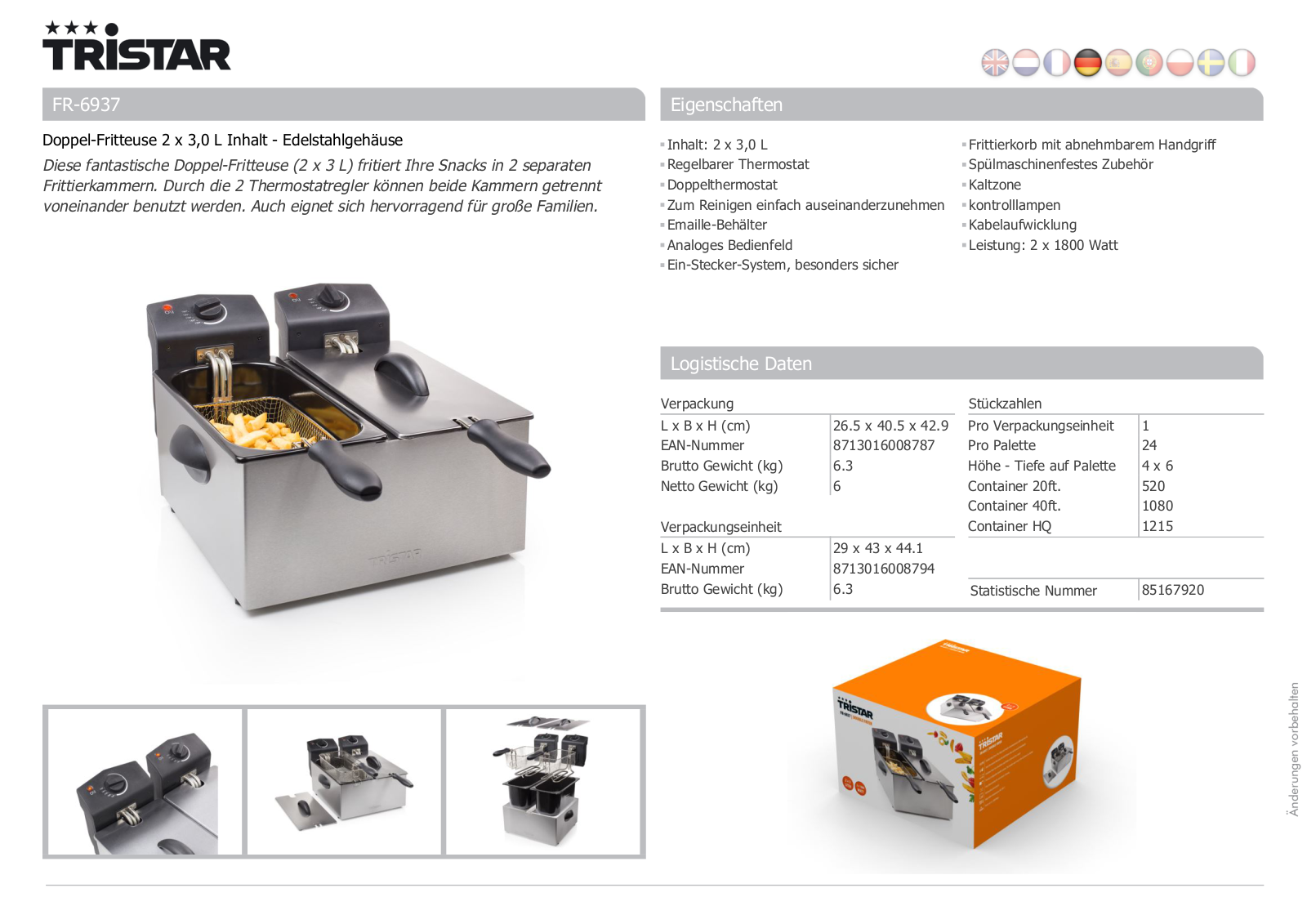 Tristar FR-6937 User Manual