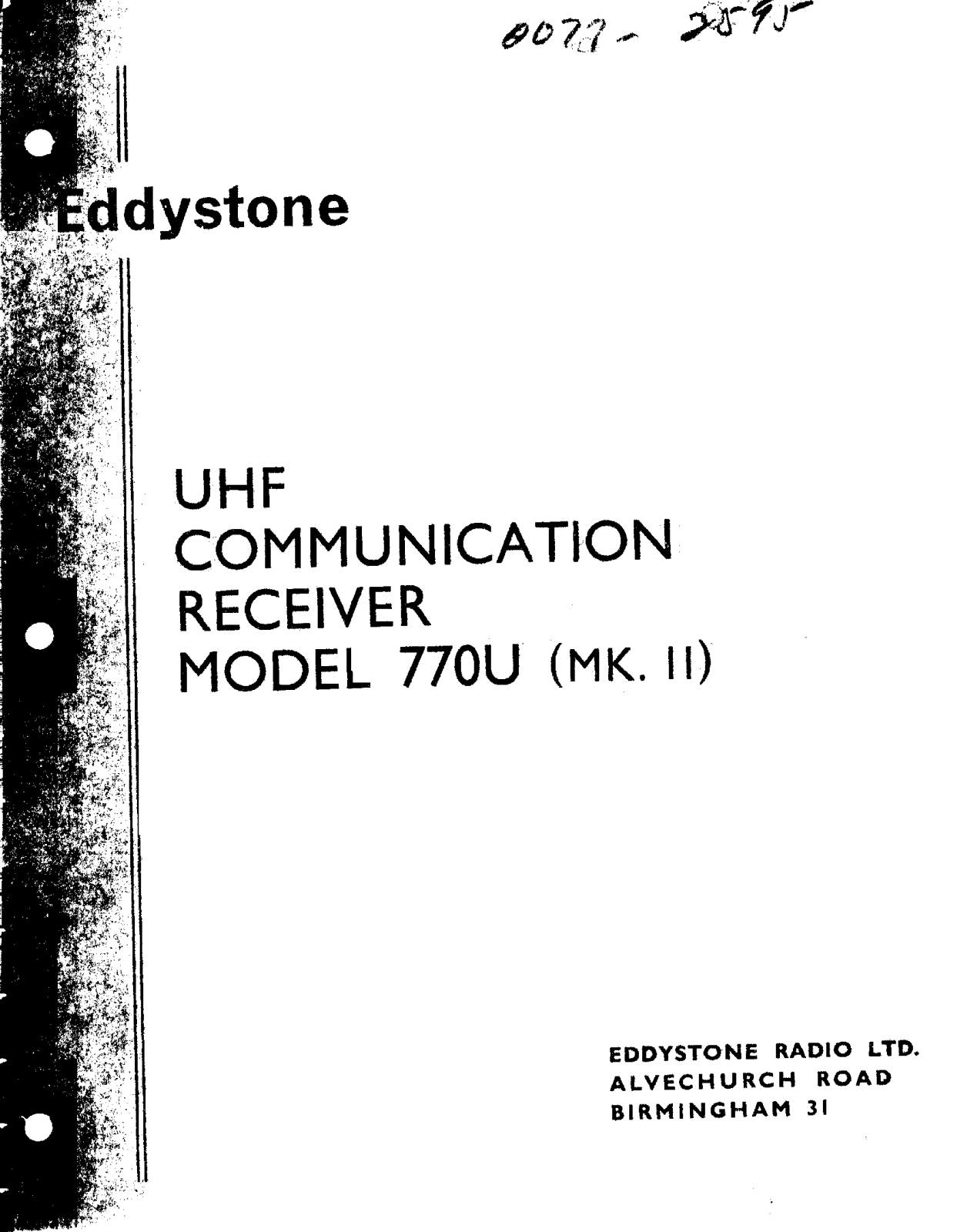 Eddystone 770u schematic