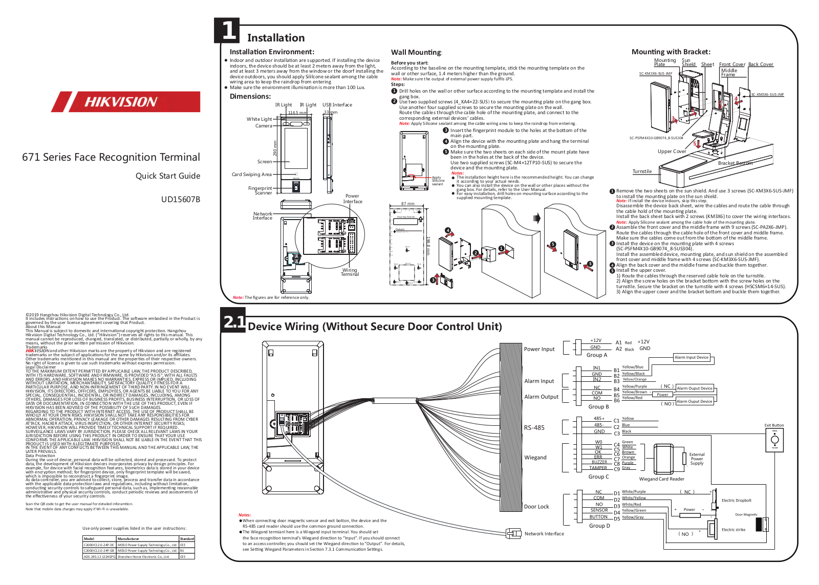 Hangzhou Hikvision Digital Technology K1T671TMFW User Manual