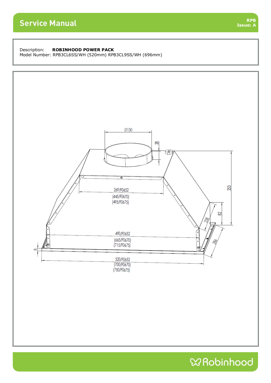 Robinhood RPB3CL9SS-WH, RPB3CL6SS-WH User Manual