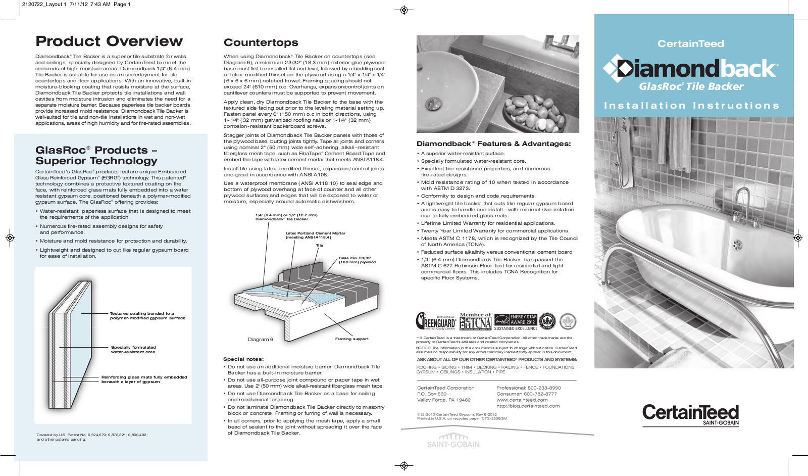 CertainTeed 2509 User Manual