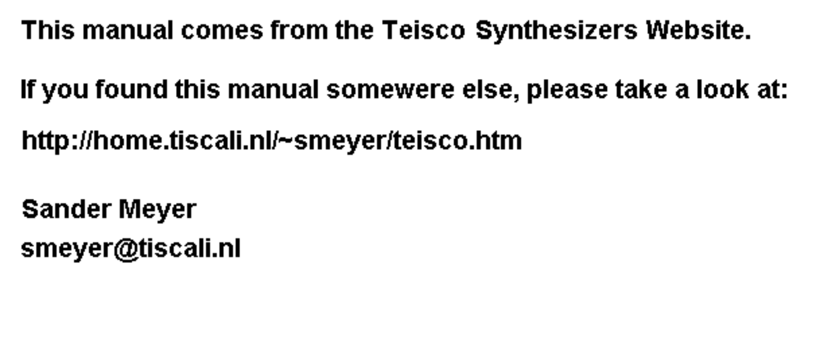 Teisco s-110f, s-60f Owner's Manual - ManualMachine.com