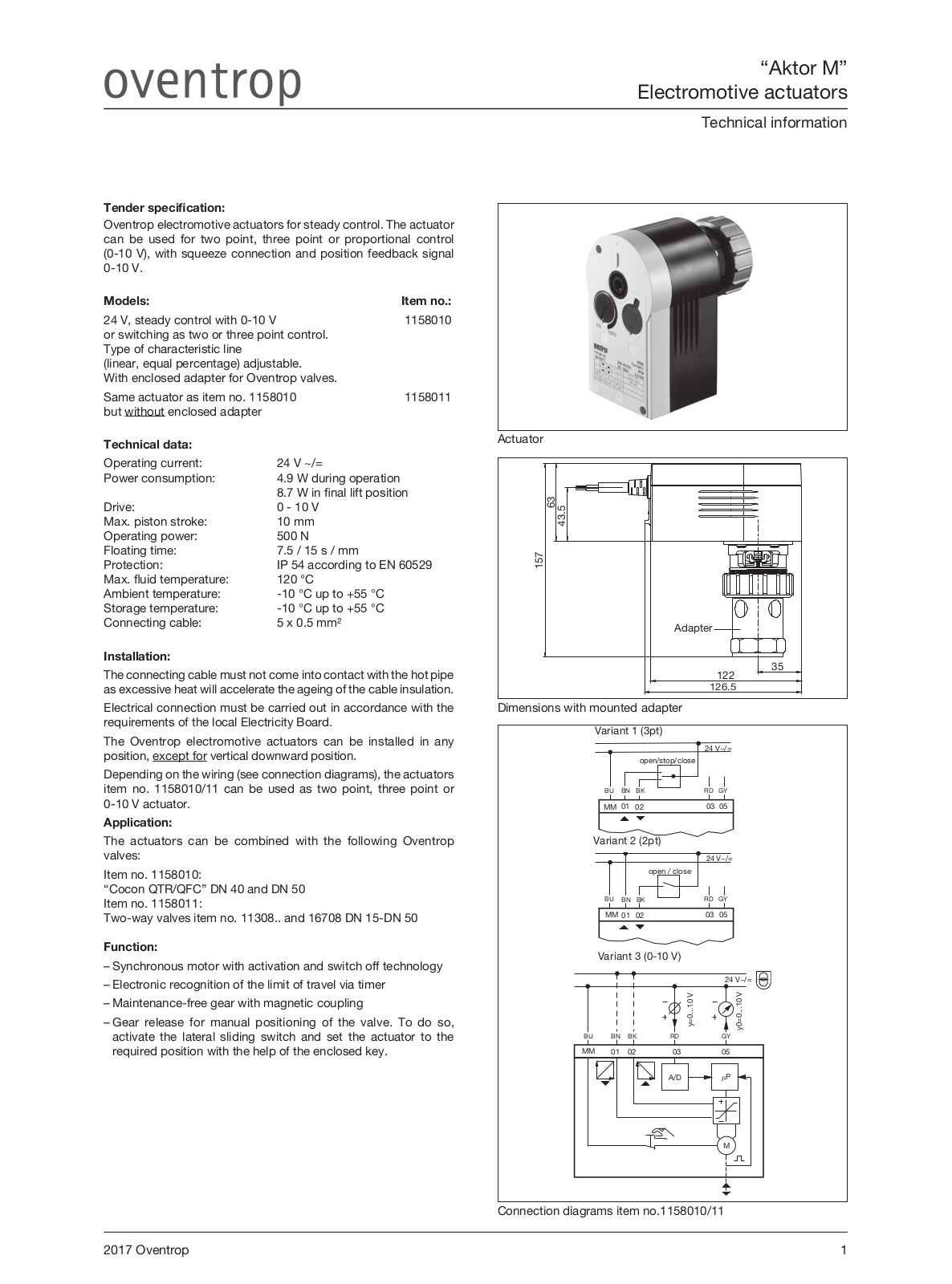 oventrop Aktor M Technical Information - ManualMachine.com