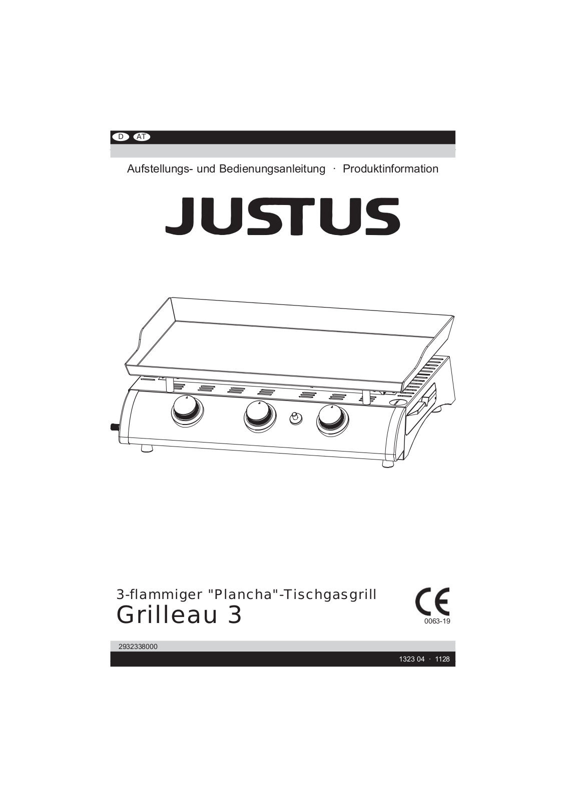 JUSTUS Plancha Grilleau 3 operation manual