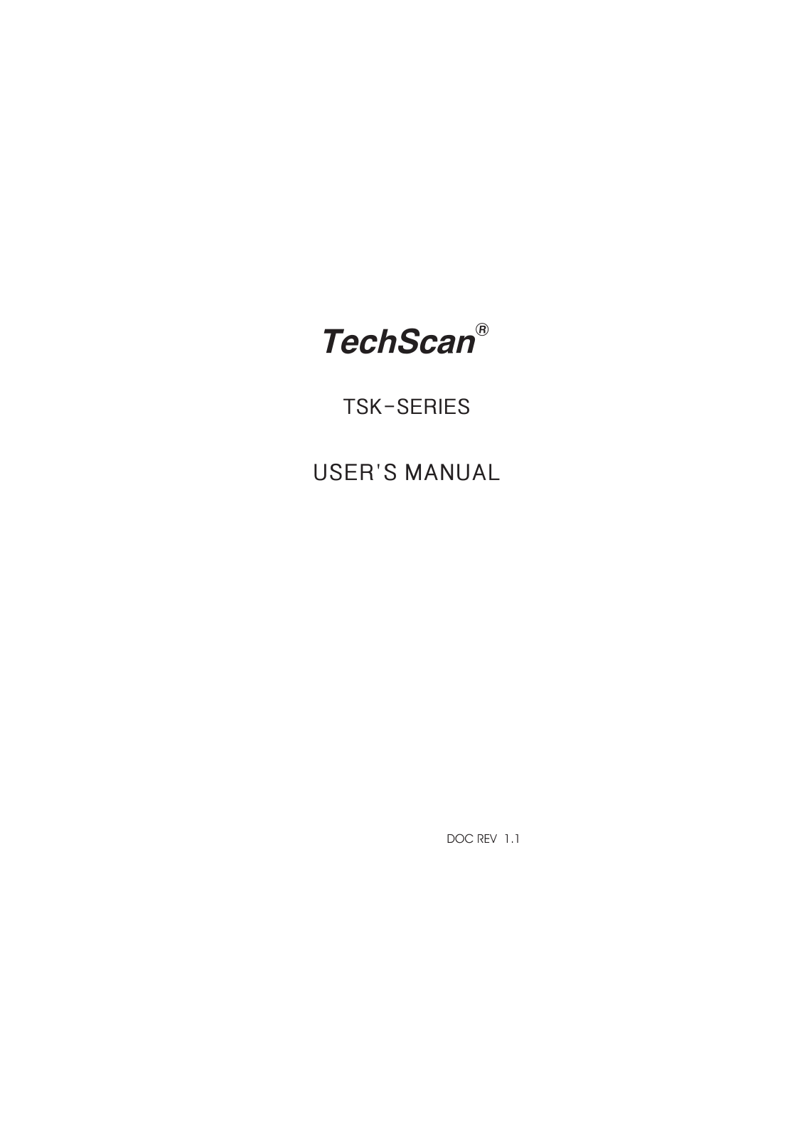 TECHSCAN KOREA TSK2000KRU User Manual - ManualMachine.com
