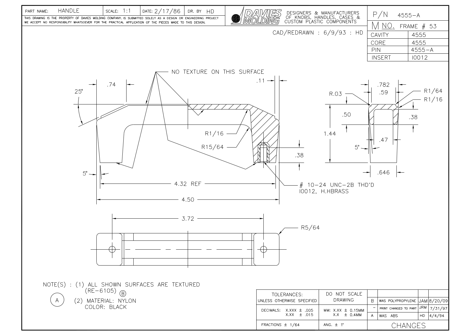 Davies Molding 4555-A Reference Drawing