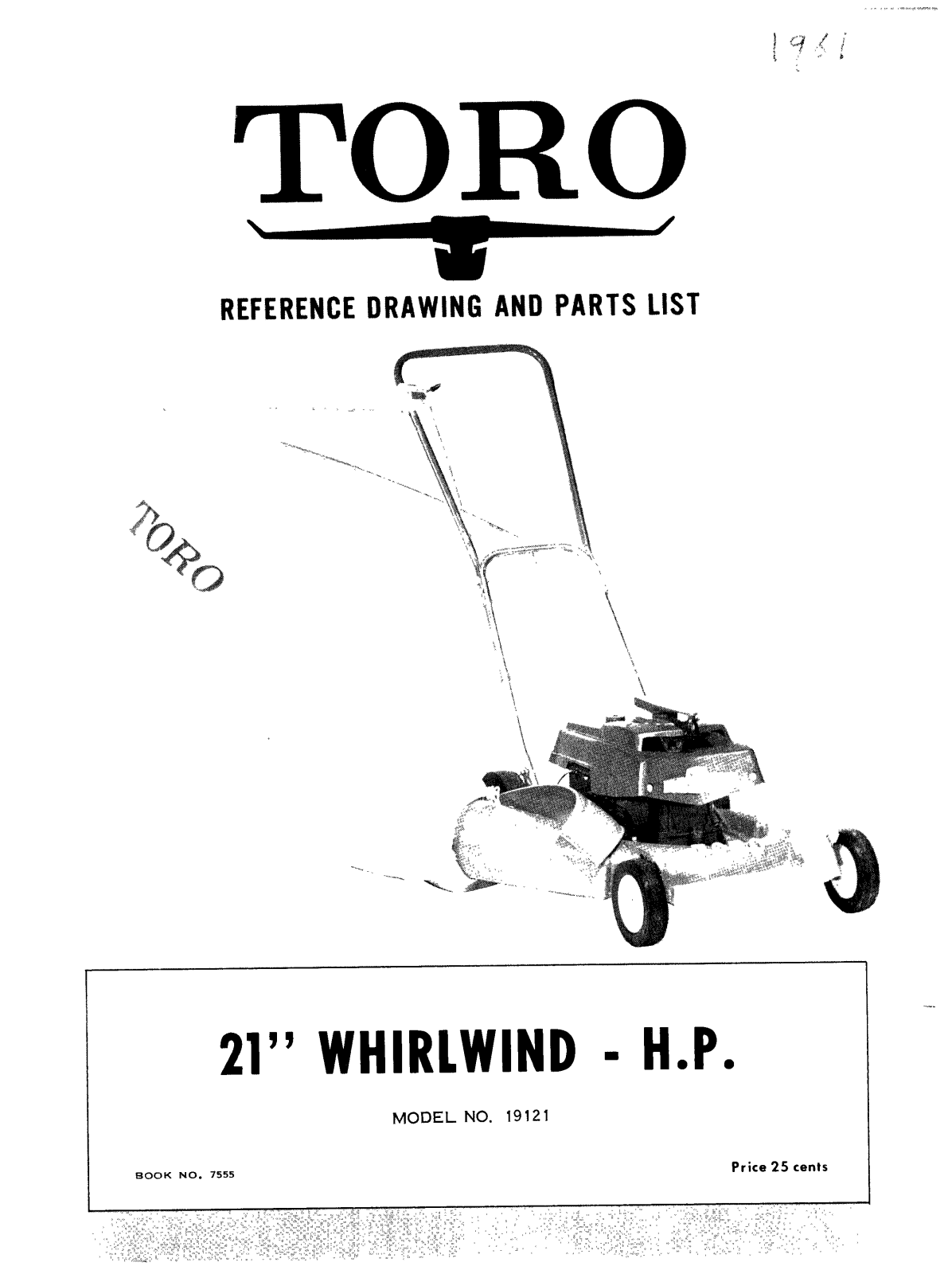 Toro 19121 Parts Catalogue