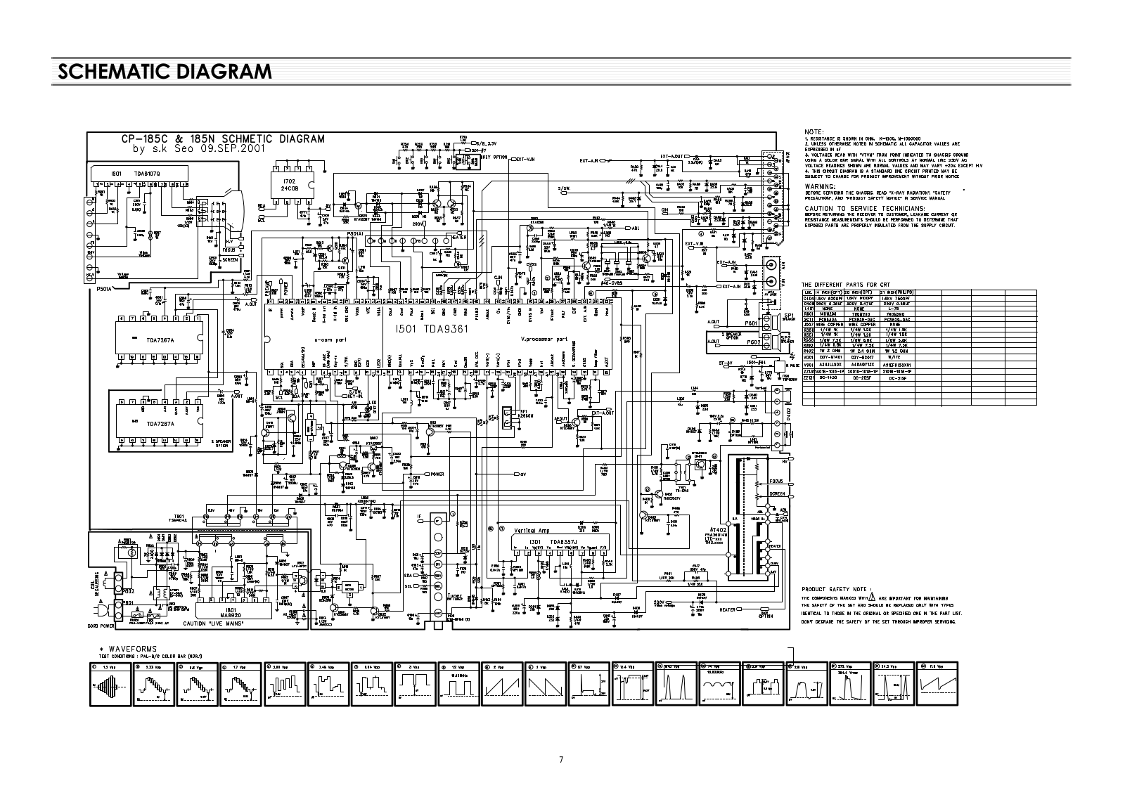 DAEWOO cp-185n, CP-185 C Diagram