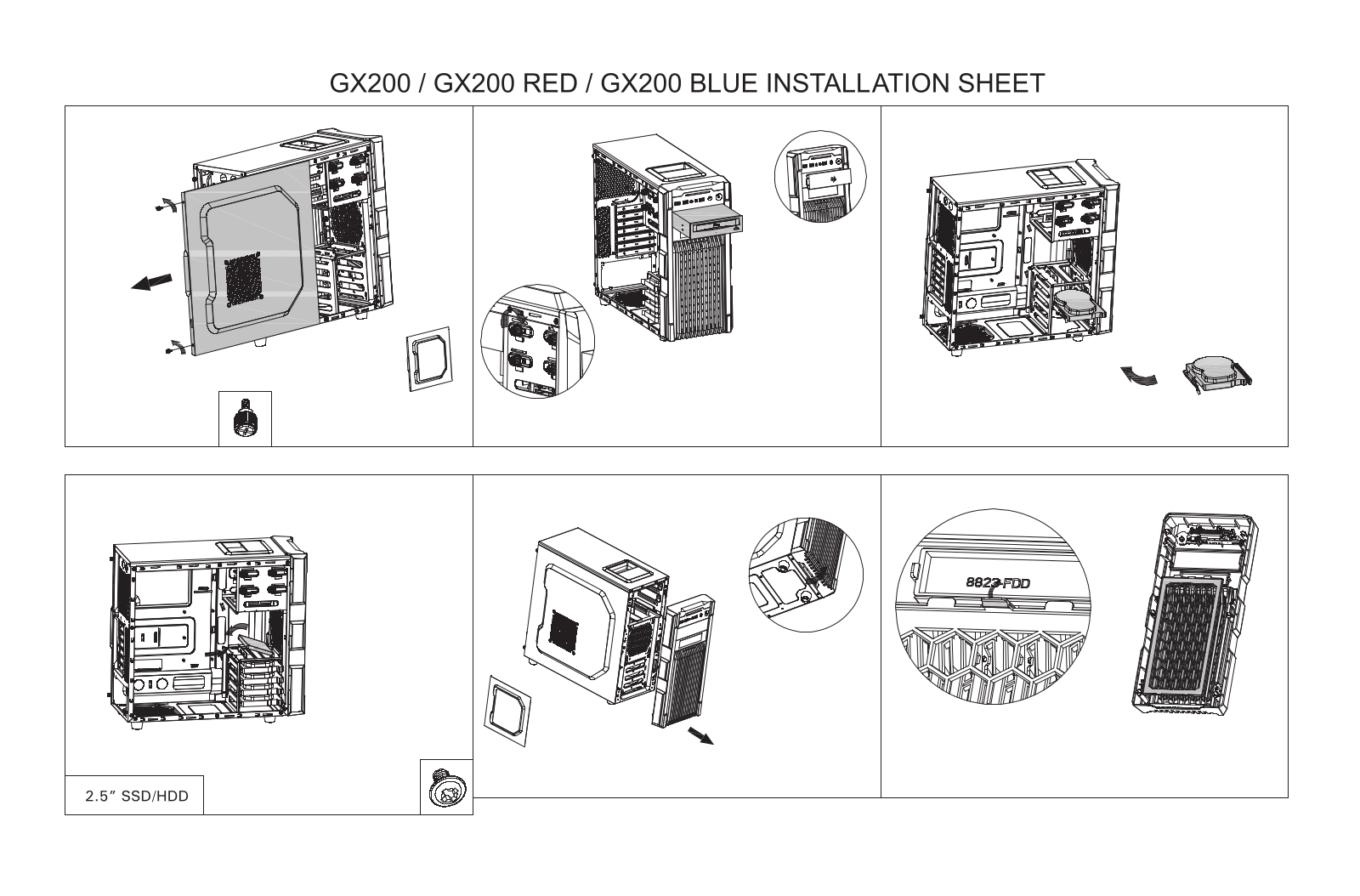 Antec GX200 black operation manual